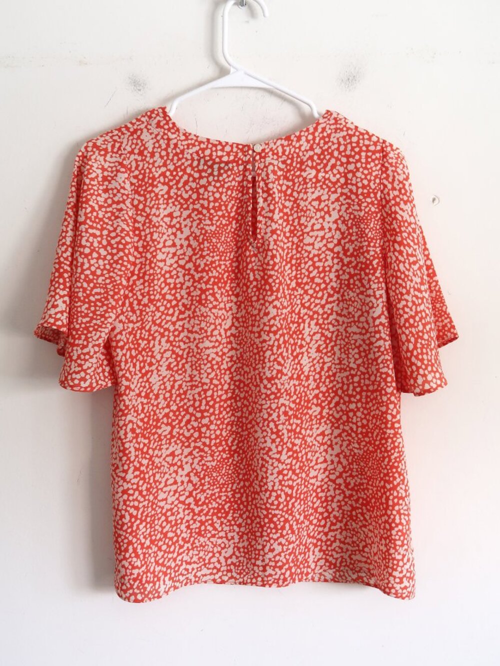 Ann Taylor Orange Spotted Blouse - Size XS - Picture 4 of 7
